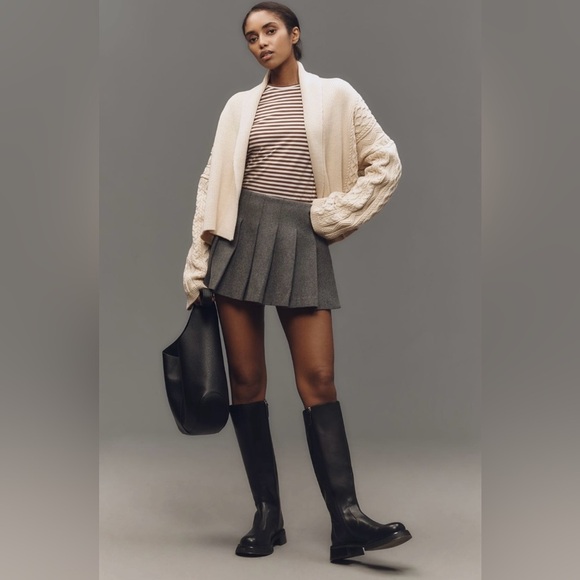 Anthropologie The Mariel Cardigan Sweater: Cropped  Cable-Knit Edition OS NWT - Picture 2 of 16